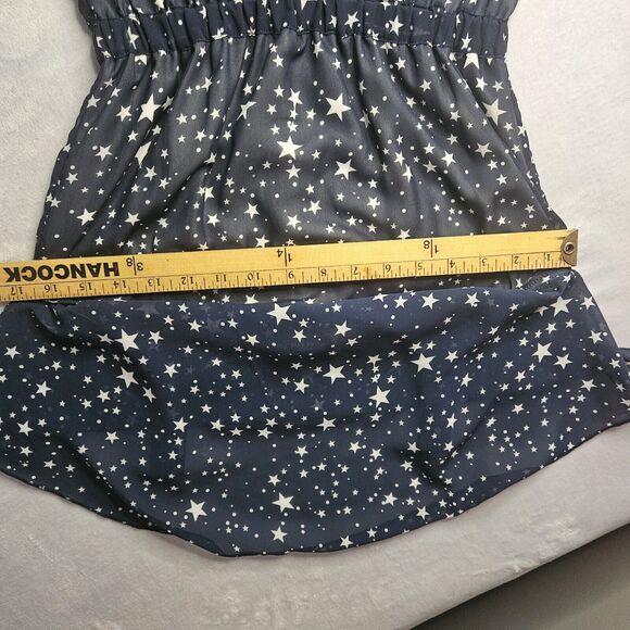 Chelsea & Theodore Navy/white Stars Sleeveless Maxi Dress Elastic Waist Lined Sm - Picture 4 of 6